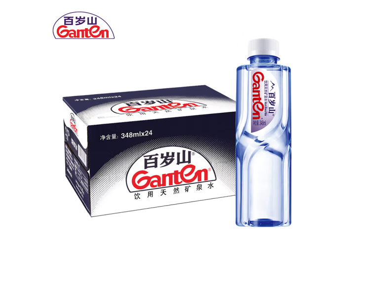 百岁山 饮用天然矿泉水 348ml 348ml*24瓶整箱装矿泉水/纯净水