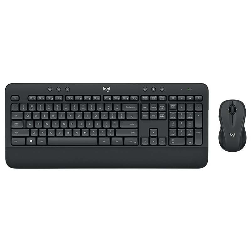 罗技（Logitech） MK545无线办公键鼠套装  防泼溅设计 带优联接收器 舒适掌托  黑色